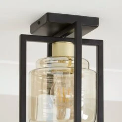 Seattle Industrial Flush Ceiling Light -Dunelm 30868896 alt02