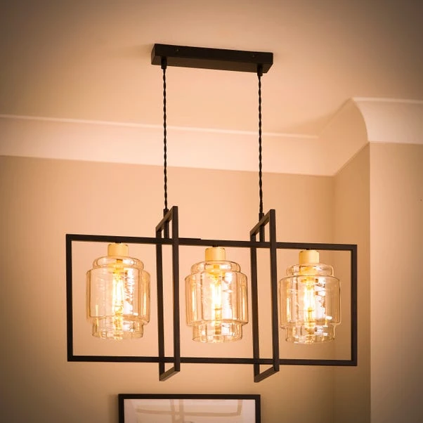 Seattle Industrial 3 Light Diner Ceiling Light 4 Seattle Industrial 3 Light Diner Ceiling Light - Image 2