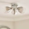 Sylvia 3 Light Semi Flush Ceiling Light 2 Sylvia 3 Light Semi Flush Ceiling Light -Dunelm 30868902