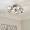 Sylvia 5 Light Semi Flush Ceiling Light 2 Sylvia 5 Light Semi Flush Ceiling Light -Dunelm 30868903