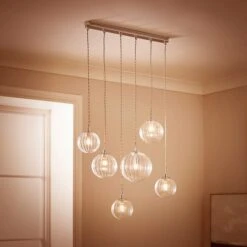 Eli Ribbed 6 Light Cluster Ceiling Light -Dunelm 30868917 alt01