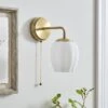 Frosted Tulip Ribbed Wall Light 2 Frosted Tulip Ribbed Wall Light -Dunelm 30869121