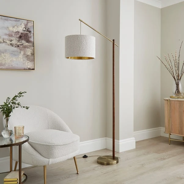 Hazelle Boucle Wooden Floor Lamp 3 Hazelle Boucle Wooden Floor Lamp