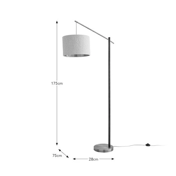 Hazelle Boucle Wooden Floor Lamp 8 Hazelle Boucle Wooden Floor Lamp - Image 6
