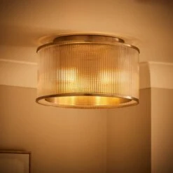 Kruze Glass Flush Ceiling Light 22 Kruze Glass Flush Ceiling Light -Dunelm 30869128 alt01
