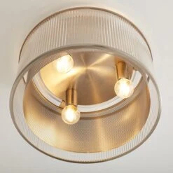 Kruze Glass Flush Ceiling Light 23 Kruze Glass Flush Ceiling Light -Dunelm 30869128 alt02
