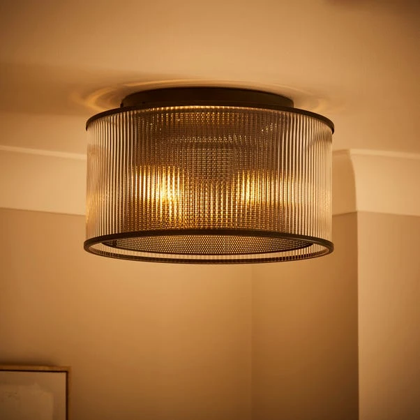 Kruze Glass Flush Ceiling Light 4 Kruze Glass Flush Ceiling Light - Image 2