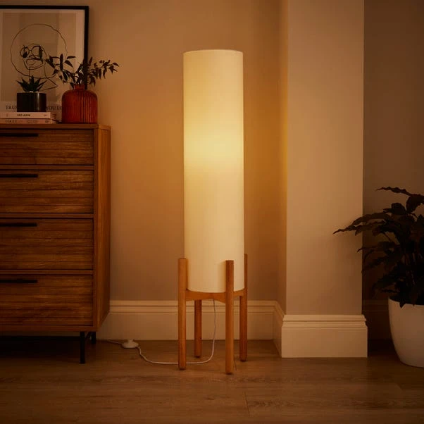 Odin Linen Midi Floor Lamp 4 Odin Linen Midi Floor Lamp - Image 2