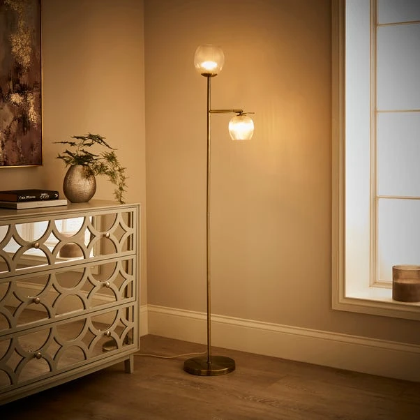 Cassia Pressed Glass Mother And Child Adjustable Floor Lamp 4 Cassia Pressed Glass Mother And Child Adjustable Floor Lamp - Image 2