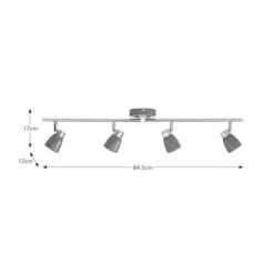 Alto 4 Light Semi Flush Spotlight Bar 19 Alto 4 Light Semi Flush Spotlight Bar -Dunelm 30869647 alt08