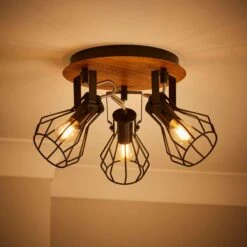 Fulton Industrial 3 Light Semi Flush Spotlight -Dunelm 30869661 alt01