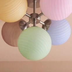 Swirl 5 Light Semi Flush Ceiling Light 19 Swirl 5 Light Semi Flush Ceiling Light -Dunelm 30869676 alt03