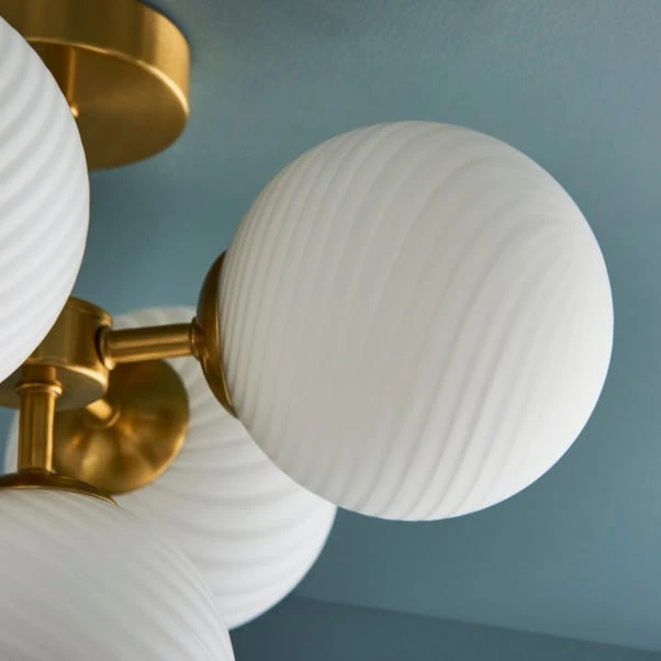 Swirl 5 Light Semi Flush Ceiling Light 4 Swirl 5 Light Semi Flush Ceiling Light - Image 2