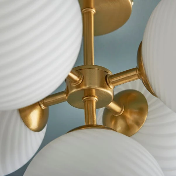 Swirl 5 Light Semi Flush Ceiling Light 5 Swirl 5 Light Semi Flush Ceiling Light - Image 3