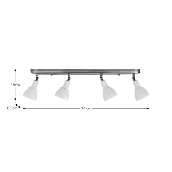 Wybridge 4 Light Semi Flush Spotlight Bar 7 Wybridge 4 Light Semi Flush Spotlight Bar - Image 5
