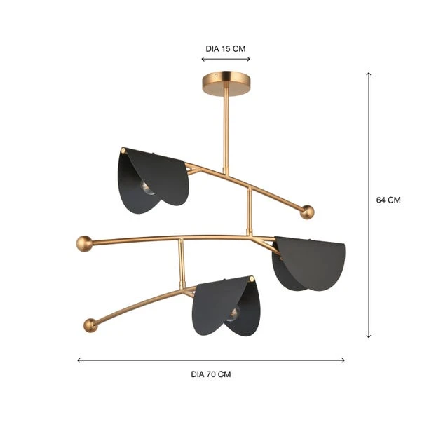 Aquila 3 Light Semi Flush Ceiling Ceiling Light 7 Aquila 3 Light Semi Flush Ceiling Ceiling Light - Image 5