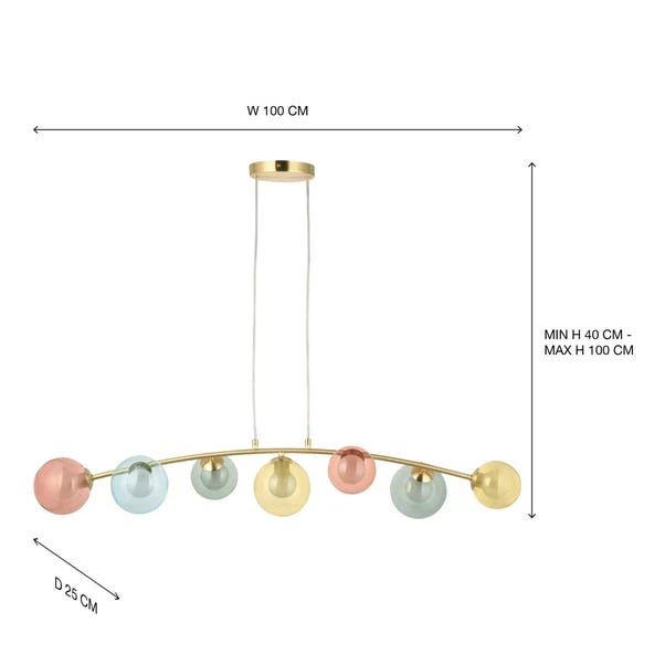 Eliza 7 Light Diner Ceiling Light 7 Eliza 7 Light Diner Ceiling Light - Image 5