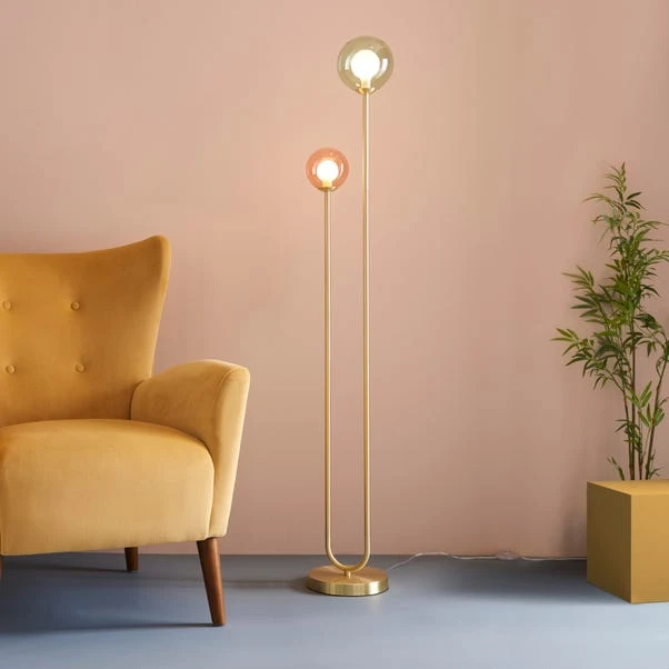 Eliza 2 Light Glass Floor Lamp 3 Eliza 2 Light Glass Floor Lamp