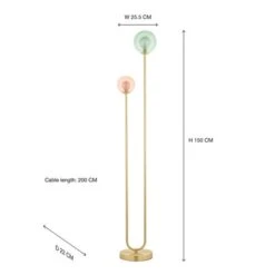 Eliza 2 Light Glass Floor Lamp 12 Eliza 2 Light Glass Floor Lamp -Dunelm 30869734 alt08