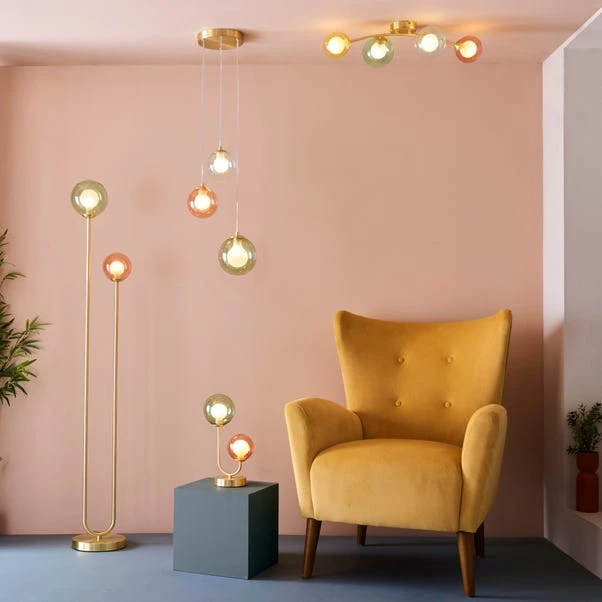 Eliza 2 Light Glass Floor Lamp 8 Eliza 2 Light Glass Floor Lamp - Image 6