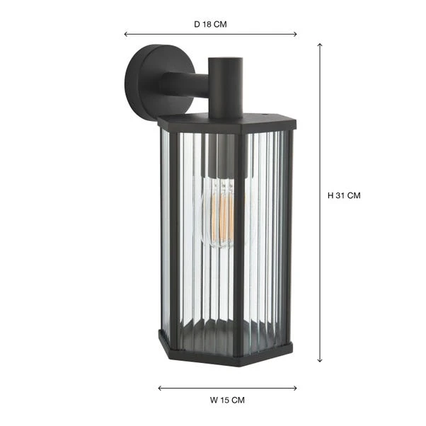 Hex Ribbed Indoor Outdoor Wall Light 7 Hex Ribbed Indoor Outdoor Wall Light - Image 5