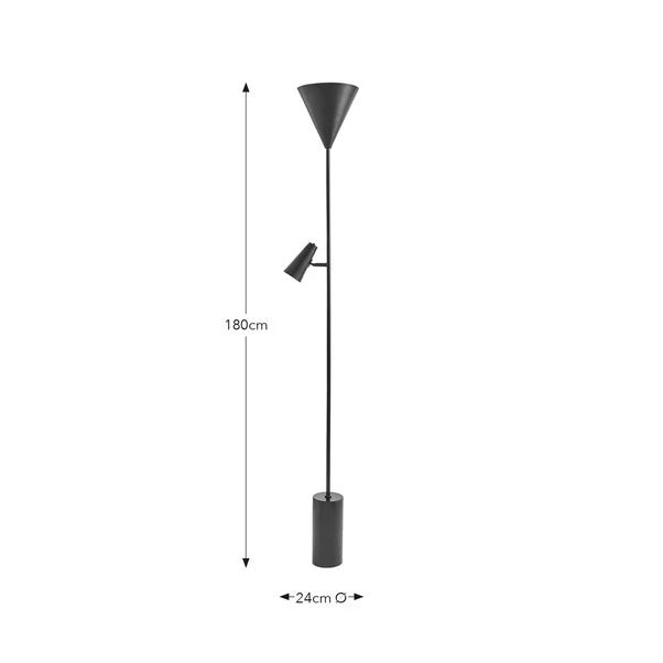 Heidi Industrial 2 Light Metal Floor Lamp 8 Heidi Industrial 2 Light Metal Floor Lamp - Image 6