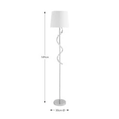 Palais 2 Light Metal Floor Lamp 13 Palais 2 Light Metal Floor Lamp -Dunelm 30870074 alt08