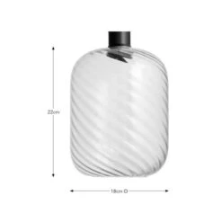 Elodie Ribbed Glass Easy Fit Pendant Shade 11 Elodie Ribbed Glass Easy Fit Pendant Shade -Dunelm 30870134 alt08