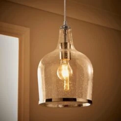 Lenny Glass Pendant Ceiling Light -Dunelm 30870135 alt01