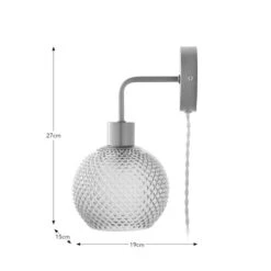 Elodie Plug In Wall Light 25 Elodie Plug In Wall Light -Dunelm 30870142 alt08