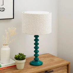 Hazelle Boucle Drum Lamp Shade -Dunelm 30870660 alt02