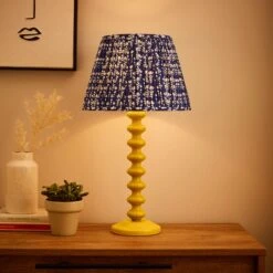 Joyce Conical Classic Blue Lamp Shade 9 Joyce Conical Classic Blue Lamp Shade -Dunelm 30870676 alt03