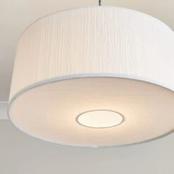 Rippled Paper Shallow Diffuser Drum Lamp Shade -Dunelm 30870734 alt02