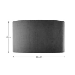 Nesa Velvet Drum Lamp Shade -Dunelm 30870736 alt08