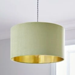 Nesa Velvet Drum Lamp Shade -Dunelm 30870737