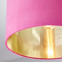 Nesa Velvet Drum Lamp Shade -Dunelm 30870738 alt03
