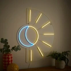Sun And Moon Neon Sign -Dunelm 30870747 alt01