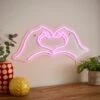 Heart Hands Neon Sign 2 Heart Hands Neon Sign -Dunelm 30870748