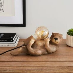 Dunelm 9 Ottelie The Otter Resin Table Lamp