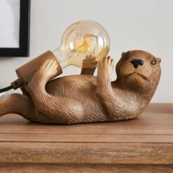 Ottelie The Otter Resin Table Lamp -Dunelm 30870750 alt02