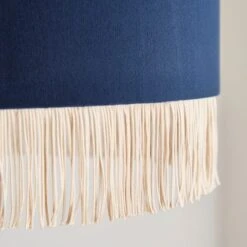 Fringed Velvet Drum Lamp Shade 38 Fringed Velvet Drum Lamp Shade -Dunelm 30870759 alt02