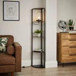 Keates Corner Shelved Floor Lamp