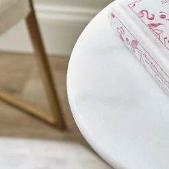 Carrara Marble Base Floor Lamp With Table 11 Carrara Marble Base Floor Lamp With Table -Dunelm 30871997 alt03