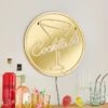 Cocktail Indoor Outdoor Mirrored Neon Sign -Dunelm 30873115