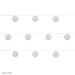 Fabric Ball 10 LED String Lights 9 Fabric Ball 10 LED String Lights -Dunelm 30873994 alt09
