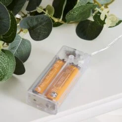 Artificial Eucalyptus 15 LED Lit Garland 8 Artificial Eucalyptus 15 LED Lit Garland -Dunelm 30873999 alt03