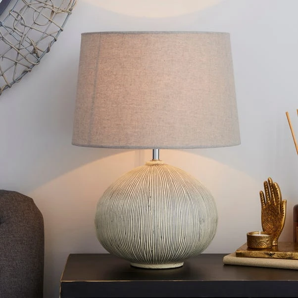 Dahlia Scratched Resin Grey Table Lamp 3 Dahlia Scratched Resin Grey Table Lamp