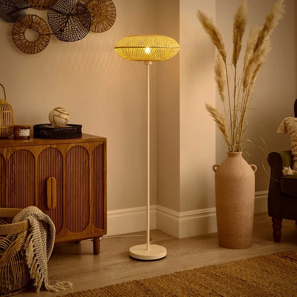 Lise Bamboo Uplighter Floor Lamp 4 Lise Bamboo Uplighter Floor Lamp - Image 2