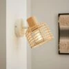Emil Rattan Adjustable Wall Light -Dunelm 30894607