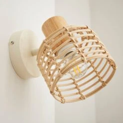 Emil Rattan Adjustable Wall Light 10 Emil Rattan Adjustable Wall Light -Dunelm 30894607 alt02